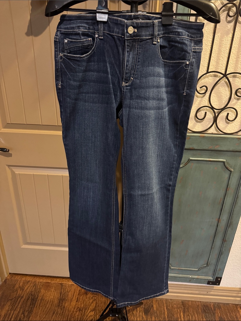 White House Black Market Dark Blue Boot Cut Jeans